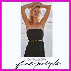 Free People strapless maxi dress in cotton beaded